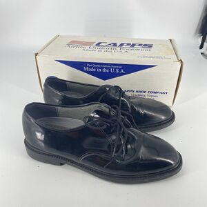 Women’s Capps Airlite Uniform Oxford Dress Shoes Black Leather 10.5W USA